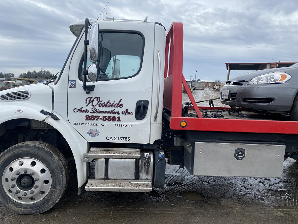 Westside Auto Dismantlers truck with free vehicle pick up