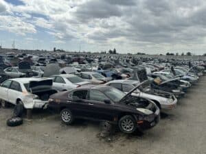 Self-service auto parts yard at Westside Auto Dismantlers Fresno